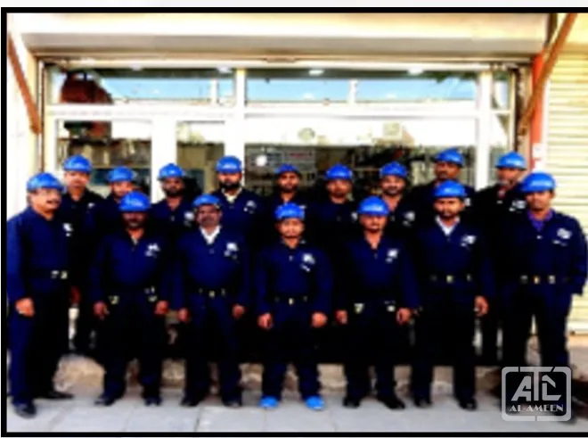 The Al Ameen Company workshop team, Shuwaikh, Kuwait